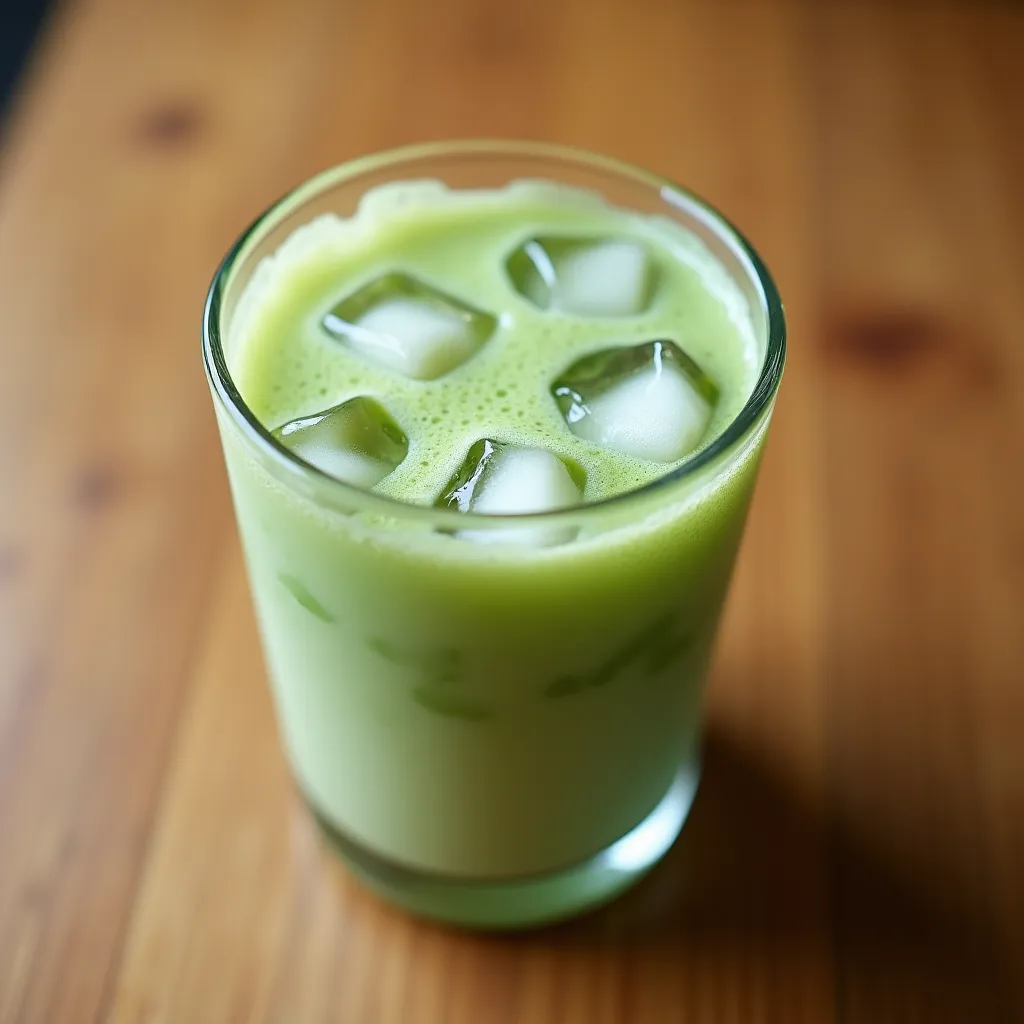 Matcha latte glacé
