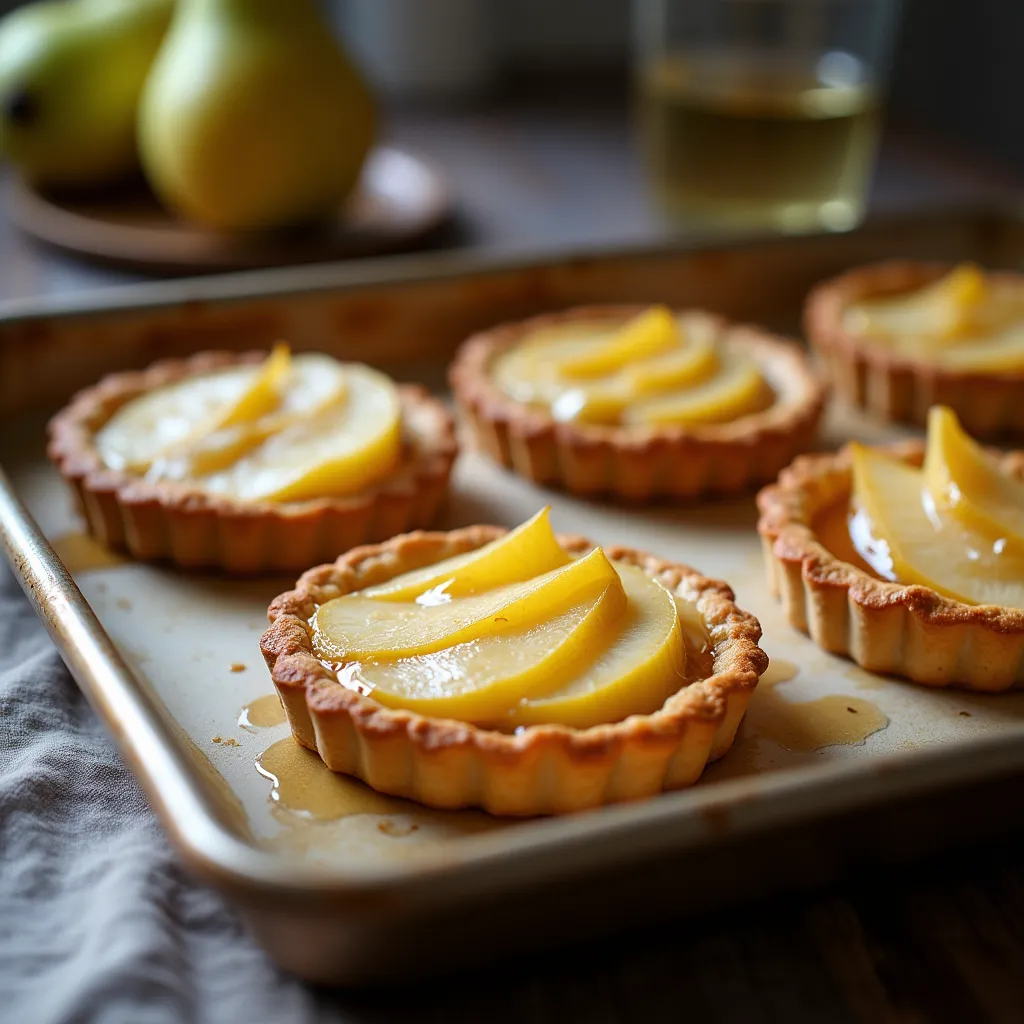 Tartelette poire, miel et ricotta