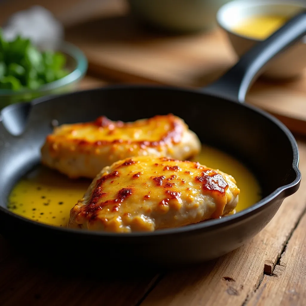 Filet de poulet au miel et moutarde