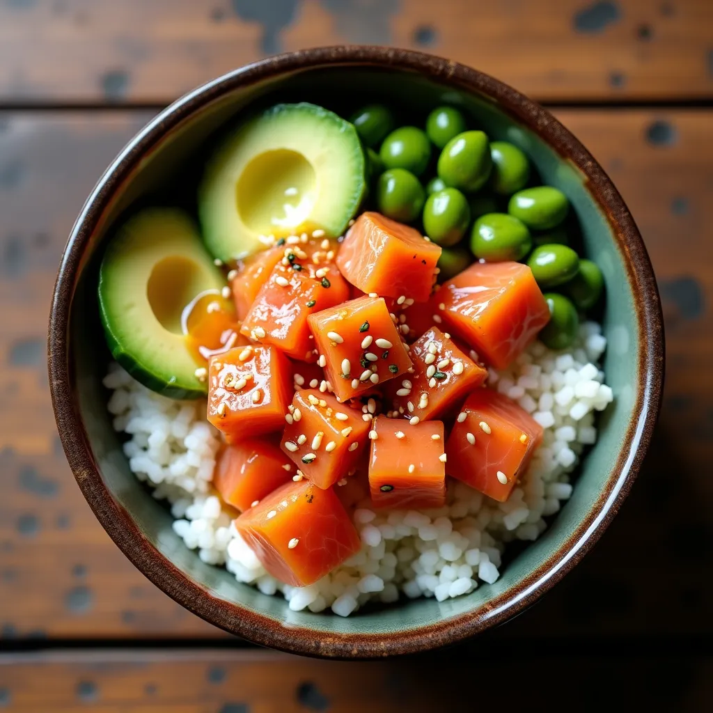 Poke bowl au saumon mariné