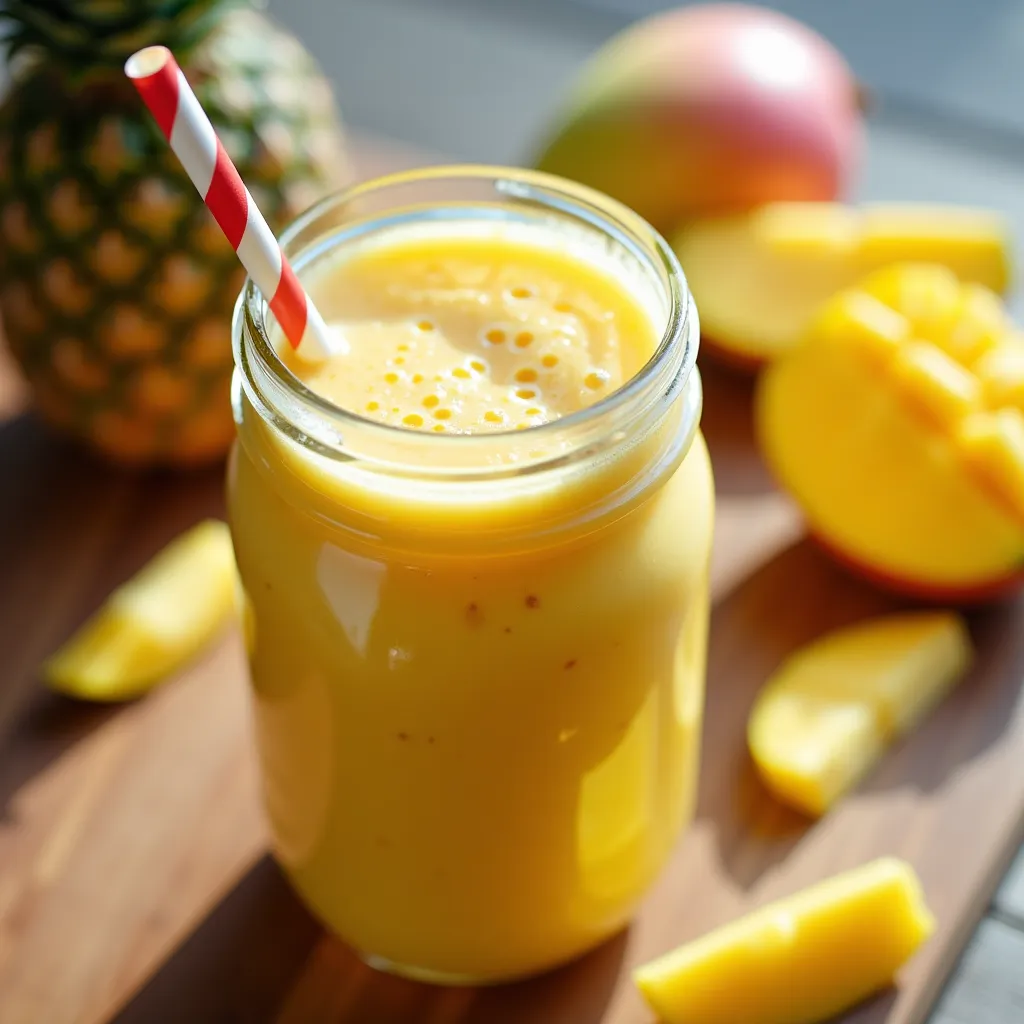 Smoothie mangue-ananas
